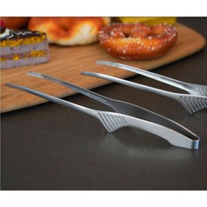 Pinces à nourriture en acier inoxydable, pinces à pain robustes, pinces de service pour boulangerie, pinces de service professionnelles pour cuisine, buffet, barbecue, ustensiles de service en acier - Product Image 1