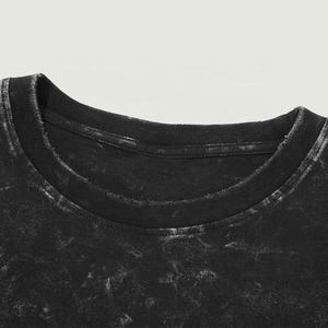 Camisetas Hip Hop de Algodón 100% de Alto Gramaje, de Secado Rápido, Holgadas, Lisas, con Lavado Ácido, Personalizables para Hombre, Estilo Vintage Oversize - Product Image 2