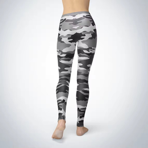 Leggings de Cintura Alta con Estampado de Camuflaje, Leggings Deportivos para Mujer, Tejido Elástico de Spandex y Poliéster, para Todas las Temporadas - Product Image 2