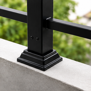 Cache-pied carré pour rampe d'escalier, support métallique pour main courante, base de marche pour escalier moderne et balcon - Product Image 6