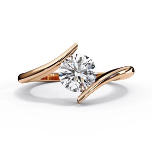 Anillo Solitario de Moissanita Redonda, Anillo de Compromiso de Plata de Ley 925, Anillo de Corte Redondo de 7 mm, Anillo Nupcial Hecho a Mano - Product Image 4