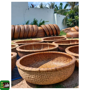 Bote Coracle de Bambú Natural Hecho a Mano para Pesca y Turismo Ecológico, Duradero y Estable, Capacidad para 2-4 Personas, de Vietnam - Product Image 5