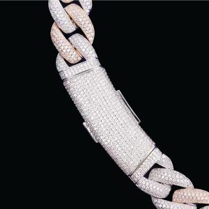 925 Sterling Silver Moissanite Cuban Link <b>Necklace</b> GRA Certified Custom Hip Hop Fashion Jewelry <b>Chain</b> - Product Image 3