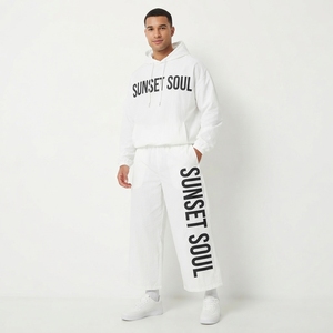 Ensemble de survêtement coupe-vent pour homme, manches longues, léger, respirant, épaules tombantes, décontracté, 100% nylon, avec capuche - Product Image 6