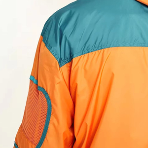 Wholesale Price Men's Custom Hooded Windbreaker <b>Jacket</b> with Front Logo Solid Color Waterproof & Breathable - Product Image 2