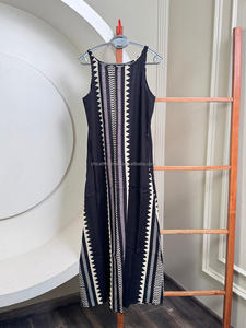 Vestido largo sin mangas de ocio para mujer, vestido largo con estampado geométrico, ropa de vacaciones, cómodo, holgado, novedad - Product Image 3