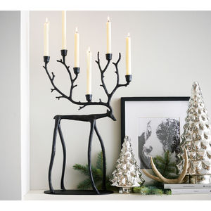 Nouveau design de porte-bougie en forme de renne argenté pour la décoration intérieure, vente chaude, support de bougie en aluminium pour la décoration de Noël - Product Image 6