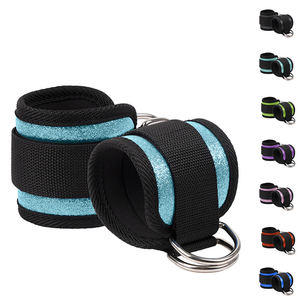 Sangle de cheville renforcée avec anneau en D pour appareils de musculation à câble, accessoire de fitness rembourré et réglable pour entraînement intensif en salle de sport - Product Image 2