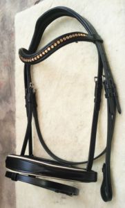 Black brown Leather Horse Equestrian Bridle <b>halter</b> Set Riding Equipment Best Wholesale Price leather bridle manufacturer - Product Image 2
