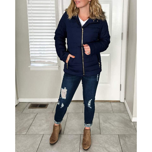 <b>Womens</b> Parka Cotton Fleece <b>Jacket</b> <b>Winter</b> Thicken Coat With Removable Fur Collar <b>Warm</b> Heated Ladies <b>Jacket</b> Custom Brand Supplier - Product Image 3