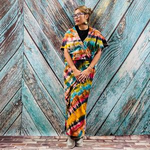 Modèle moderne très tendance, col en V profond décontracté, fait main, tie-dye, motif cachemire, écologique, bandeau une pièce, style bohème, pour la plage, l'été, les stations balnéaires et les soirées - Product Image 5