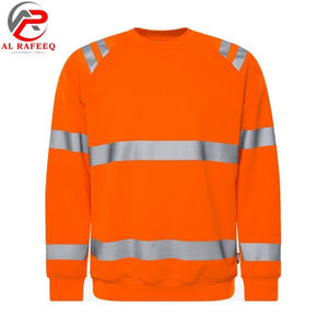 Sweat-shirt personnalisé avec logo pour hommes, col rond, haute visibilité, réfléchissant, en polaire pour l'hiver, pour femmes, vente en gros 2026 - Product Image 3