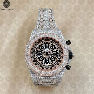 Charm_Jewells Luxury Stainless Steel Irregular Analog <b>Watch</b> Sapphire Crystal Diamond Bezel Men Fashion <b>Mechanical</b> Movement - Product Image 3