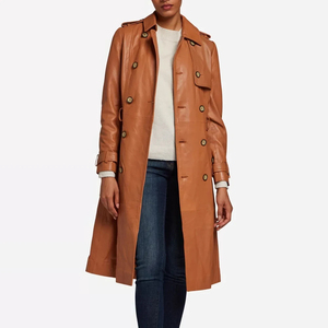 Abrigos de Cuero para Mujer, Populares en Invierno, Diseños Personalizados con Logotipo Frontal, Alta Calidad - Product Image 4