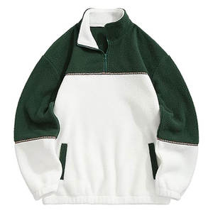 Veste de style universitaire en coton lourd avec fermeture éclair, broderie personnalisée du logo, streetwear, style varsity pour hommes - Product Image 1