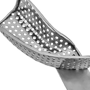 Plateaux d'empreinte manuels perforés en acier inoxydable extra larges de qualité professionnelle – Consommables dentaires - Product Image 5
