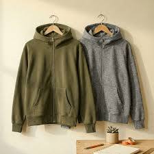 Unisex Zip Front Hoodie Sweatshirt Oversized <b>Extra</b> <b>Large</b> Custom Logo <b>Print</b> Plain Color Design Soft Warm Durable Casual Wear - Product Image 3