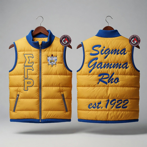 Gilet bouffant Sgrho personnalisé de haute qualité de style de rue tenues décontractées gilet bouffant de sororité pour hommes - Product Image 6