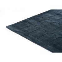 Luxury Navy Blue Hand Tufted Wool Rug Geometric Oval Design Modern Minimalist Area Carpet Custom Size Rug Home Decor Rug