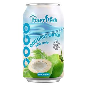 Producto de verano recién llegado-Pulpa de agua de coco original Interfresh 330ml sin azúcar añadido Precio al por mayor de Vietnam - Product Image 1