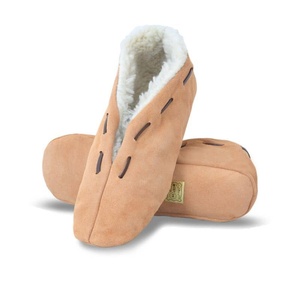 <b>Women's</b> Fuzzy <b>Moccasins</b> Genuine Leather Winter <b>Slippers</b> Plush Lined Indoor Outdoor Shoes - Product Image 3