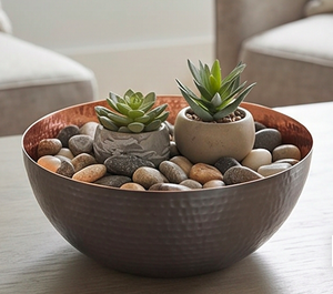 Bol mélangeur haut de gamme en cuivre martelé à l'intérieur, au design élégant, idéal pour la cuisine domestique et la présentation de table raffinée. - Product Image 4