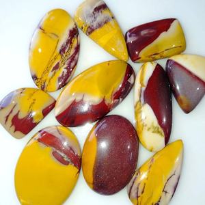 Mookaite Jasper รูปร่างผสมมากหลวมอัญมณีขัดเงา Cabochon เครื่องประดับทำจากธรรมชาติที่มีคุณภาพที่น่าตื่นตาตื่นใจ - Product Image 2