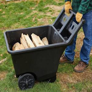 Carretilla de Jardín de Metal, Plástico y Goma de Alta Resistencia, Mecanismo de Volteo Patentado para Transportar Tierra, Leña y Mulch - OEM/ODM GARPYC000 - Product Image 1