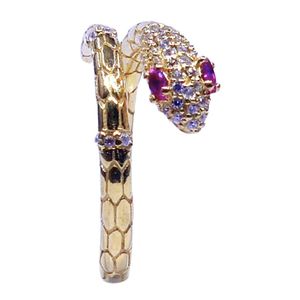 Wedding Wear 925 Sterling <b>Silver</b> Gold Plated Jewelry Ruby White Topaz Gemstone Women Wear Classic <b>Ring</b> - Product Image 4