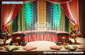 Décoration de scène de mariage abordable, tendance pour les cérémonies, les soirées Mehndi et Sangeet, décoration de scène de mariage Punjabi, décoration de soirée Mehndi au Royaume-Uni - Product Image 4