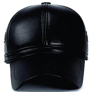 PU Leather <b>Baseball</b> <b>Cap</b> Unisex Adjustable 6 Panel Hat Pearl Decoration for Outdoor Spring Summer - Product Image 1