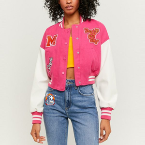 Sudaderas Personalizadas 2025, Ropa Urbana, Chaqueta de Béisbol Acolchada, Chaqueta Cortavientos de Invierno para Trabajo, Chaquetas Varsity Tácticas para Mujer - Product Image 1