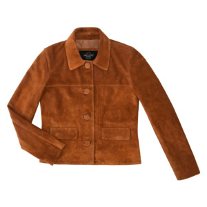 Custom 100% Genuine Tan Cow <b>Suede</b> Leather Women’s <b>Jacket</b> Custom Branding Private Label OEM/ODM Bulk Wholesale Manufacturer - Product Image 3