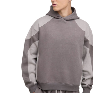 Service OEM, faible MOQ, survêtements oversize pour hommes, couleur unie, séchage rapide, ensemble de survêtement unisexe à capuche, respirant, poids lourd - Product Image 6