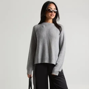 Suéter de Punto Grueso para Mujer, Otoño-Invierno 2026, Elegante, Holgado, de Manga Larga, Cuello Redondo, Informal - Product Image 1