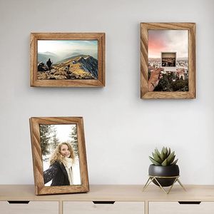 Handmade Solid Wood Vintage Vertical Photo <b>Frame</b> for Portraits <b>Family</b> Wedding Photos-Wall Mount & Tabletop - Product Image 2