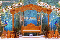 Thème chic mariage scène balançoire ensemble musulman Walima décor balançoire chaise ensemble décoré Sankheda balançoire siège pour mariage en gros UK