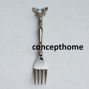 Cubiertos Modernos de Metal Plateado, Incluye Tenedor, para Fiestas, Viajes, Navidad - Product Image 5