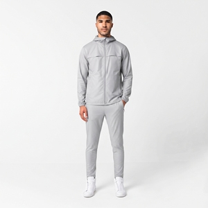 Ensemble de survêtement léger et imperméable pour homme 2026, gris uni, veste zippée et pantalon, deux pièces - Product Image 6