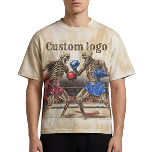 T-shirt graphique surdimensionné de qualité supérieure, 100% coton, imprimé DTG, streetwear lourd, col rond, t-shirt graphique décontracté unisexe - Product Image 4