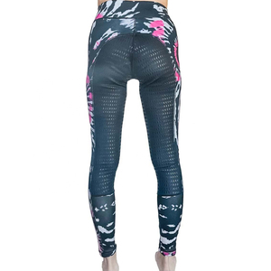 Leggings de equitación vintage personalizados para mujer, de cintura media, transpirables, sin costuras, de punto, 90% nailon, 10% elastano, con estampado de silicona, duraderos, 220g - Product Image 1