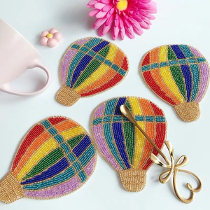 Handmade Seed <b>Beads</b> Christmas New Design <b>Coaster</b> - Product Image 4