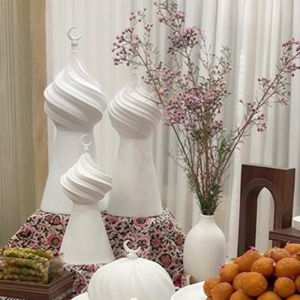 Wholesale Home Decorative Luxury White Minimalist Nordic <b>Desk</b> Top Use <b>Set</b> of 3 Arabic Art Muslim Gifting Purpose - Product Image 1