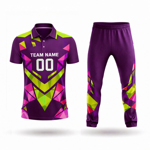 Ensemble complet d'été imprimé pour hommes grandes tailles avec chemise et pantalon pour l'entraînement et les matchs - Product Image 5