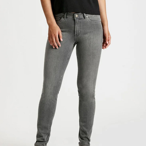 Pantalones Vaqueros Casuales para Mujer, Más Vendidos, Elásticos, Lavados, Grises, a la Moda, Rectos, de Cintura Alta - Product Image 1