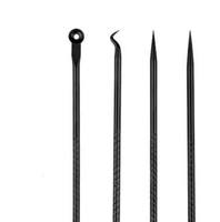 Kit d'outils pour éliminer les points noirs et l'acné, 4 pièces, en acier inoxydable, extracteur de boutons, comédons et points blancs, embouts de précision