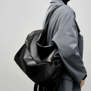 Sac fourre-tout en cuir véritable pour femme, grande capacité, avec fermeture éclair, imperméable, tendance, haute qualité, durable, personnalisable avec logo OEM, vente en gros - Product Image 2
