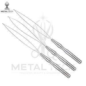 Professional Silver Hair Extension Loop <b>Needle</b> Wire <b>Threader</b> Pulling Hook for Micro Links Silicone Beads Application Set - Product Image 6