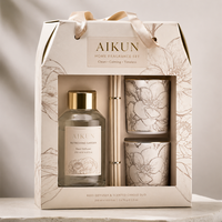 AIKUN Maßgefertigtes Sojawachs Aromatherapie Duftkerzen- und Raumduft-Geschenkset für Großhandel Luxus-Set Raumduft Geschenkbox