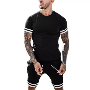 Ensemble de jogging d'été pour hommes, t-shirt avec short assorti, ensembles de shorts de sport pour hommes, t-shirt et short, service OEM unisexe - Product Image 1